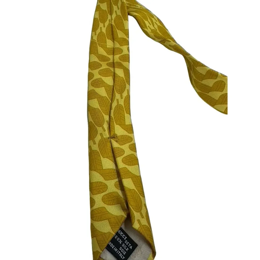 GUCCI Mens Tie Palm Leaves Design‎ PLZ READ!!FINAL SALE NO RETURNS